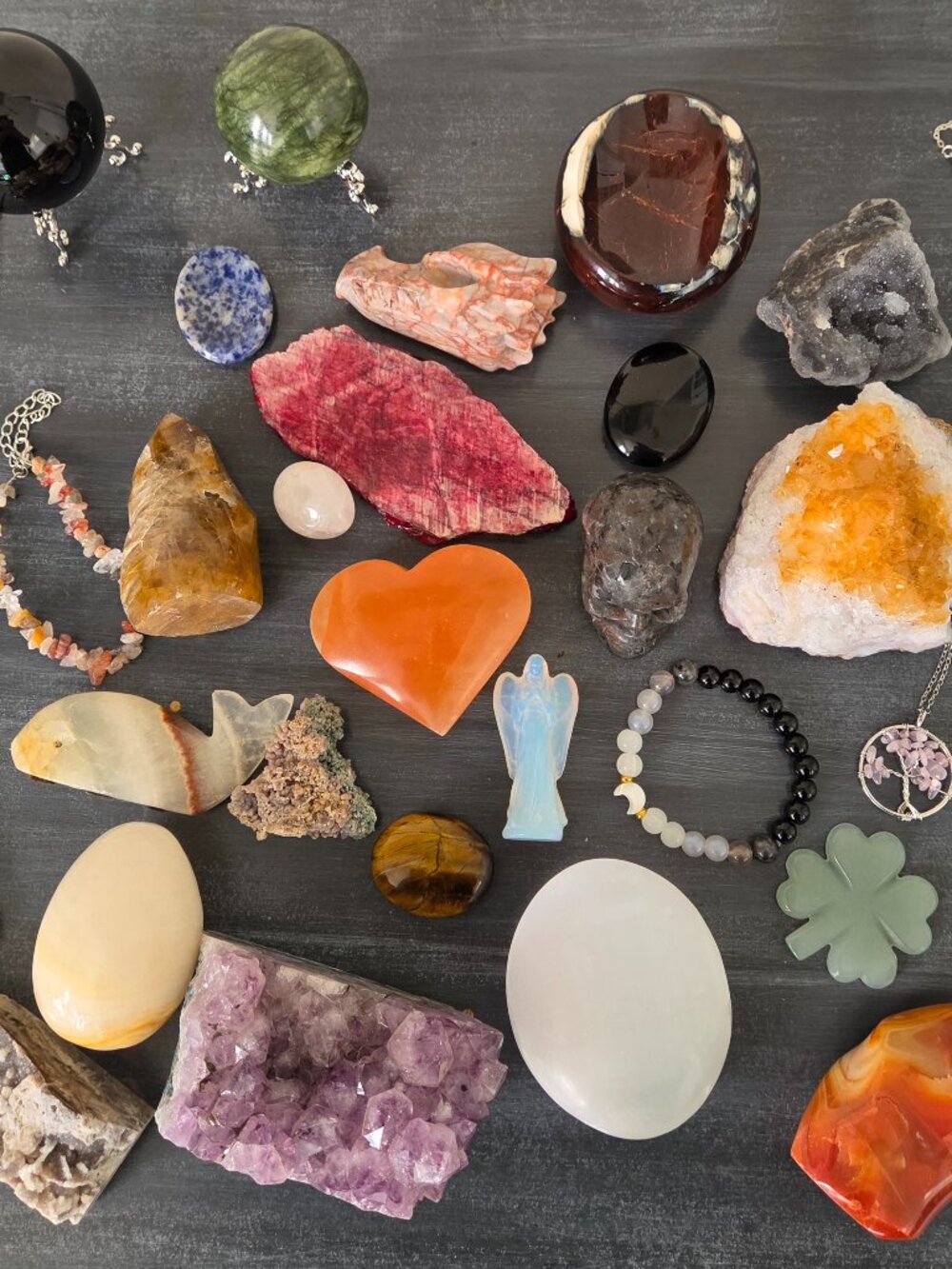 Huge crystal colle lot bundle of crystals rocks clusters Spheres towers and more